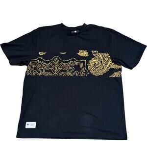 Men's Lifted Research Group LRG Short Sleeve Black T-Shirt, Size Large, EUC
